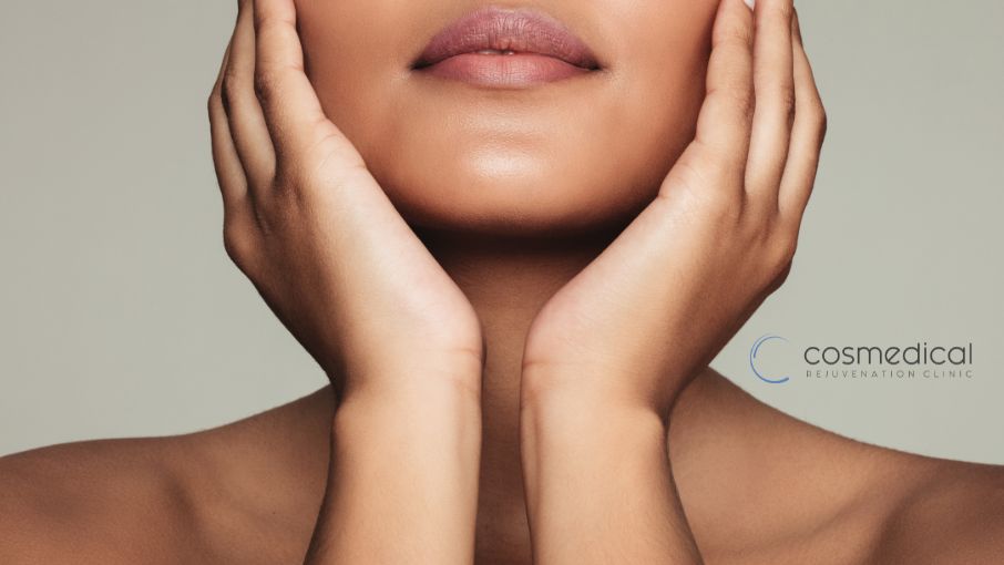 woman's chin