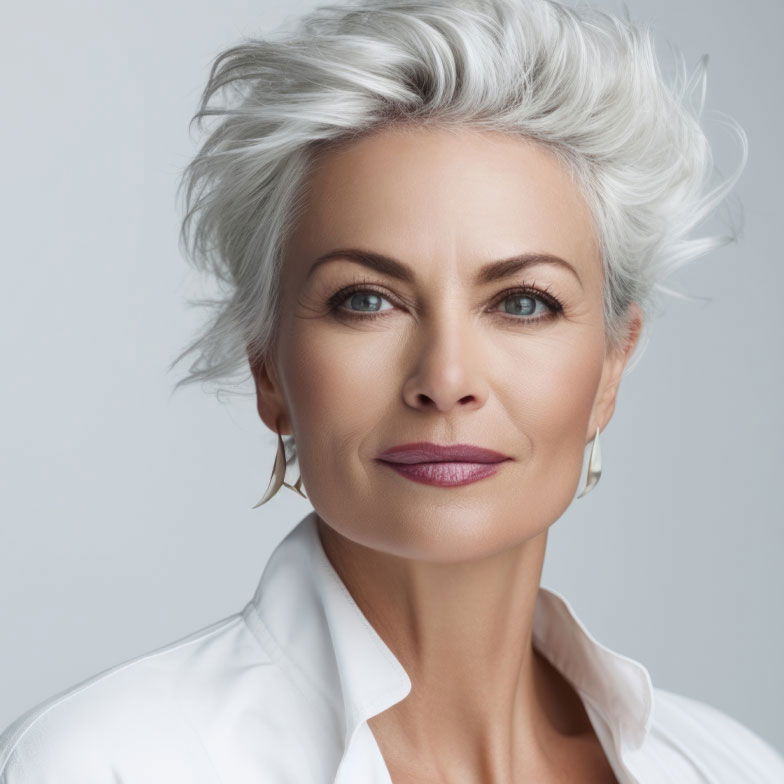 older woman after brow lift