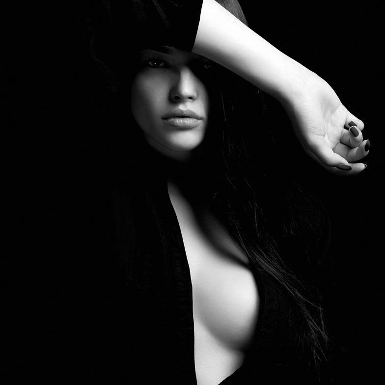 black and white woman