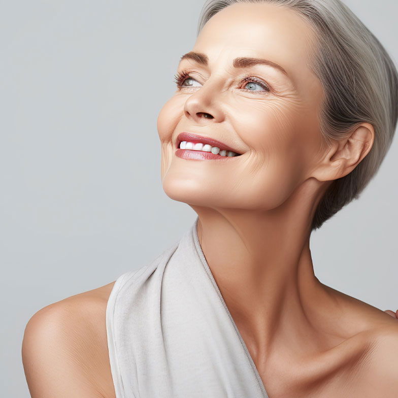 woman with beautiful neck